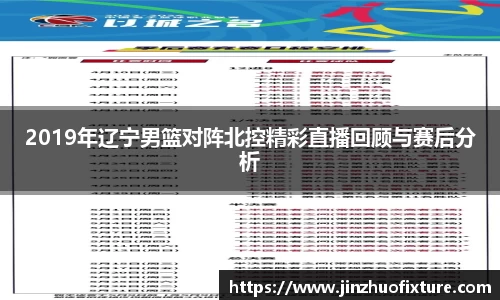 2019年辽宁男篮对阵北控精彩直播回顾与赛后分析